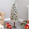 4ft. Pre-Lit Flocked Grand Alpine Artificial Christmas Tree, Clear LED Lights